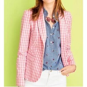 J Crew Campbell linen gingham blazer. Size 2.